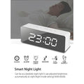 LED Mirror Digital Alarm Clock – USB Powered Desktop Clock with Temperature Display, Snooze Function