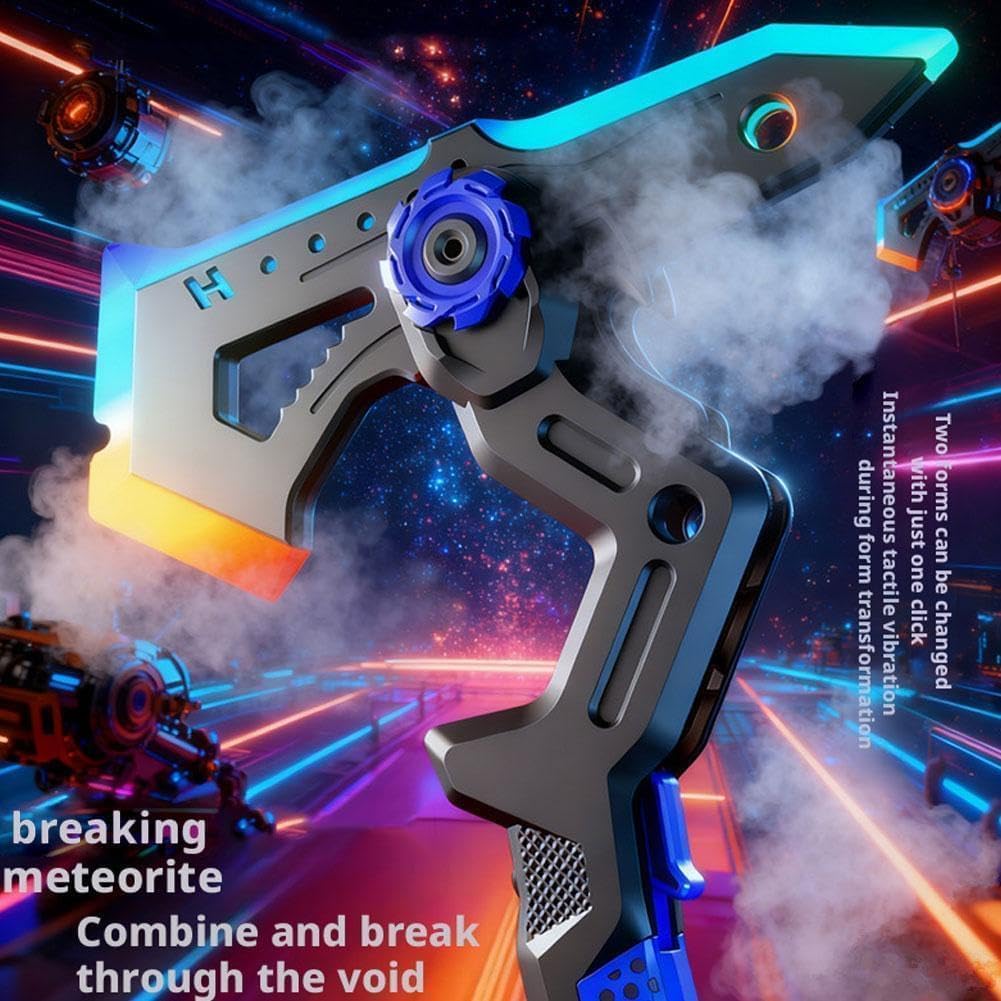 ⚔️🌈7-Color LED Transforming Shadow Sword & Battle Axe Toy – Rechargeable RGB Light-Up Weapon with Sound Effects, Mist Spray & Dual Mode Transformation for Kids