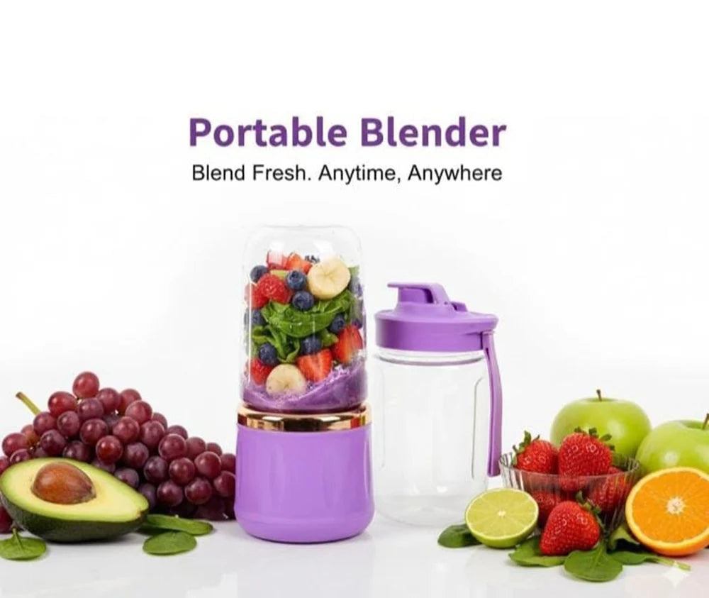 Portable Electric Usb Juice Maker Juicer Bottle Blender Grinder Mixer, Rechargeable